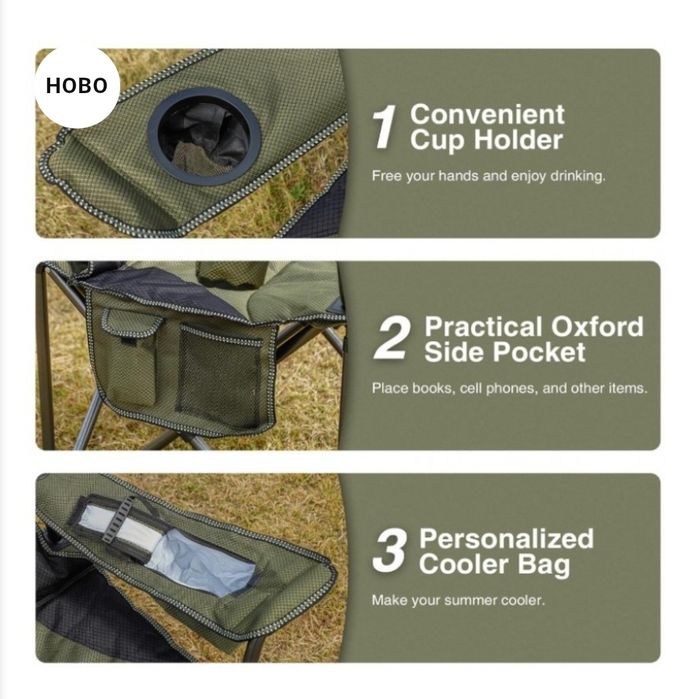 Стол Рибарски Къмпинг Плаж сгъваем с калъф много здрав Луксозен