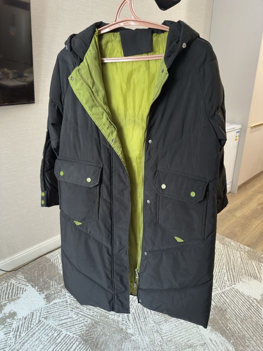 Парка натуралка черная