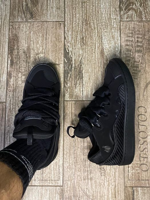 Lanvin Curb Sneakers Plain Black