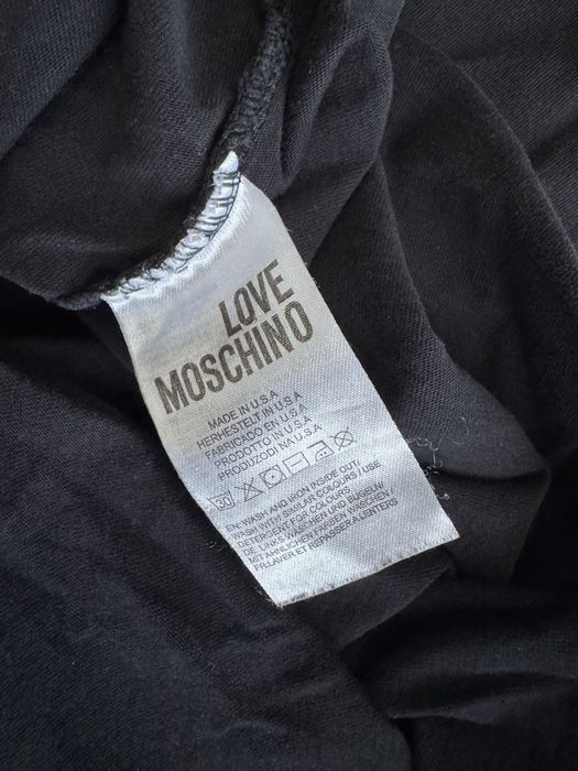Tricou Love Moschino negru cu imprimeu, mărimea M