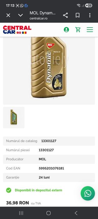 Vand ulei de motor la jumate de preț