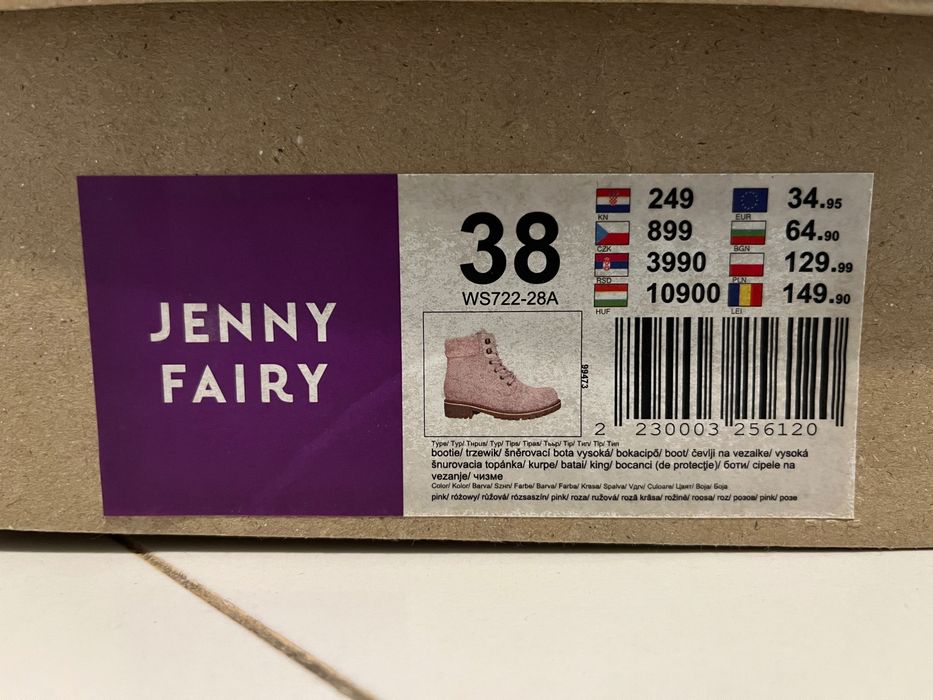 Ghete iarna Jenny Fairy nr 38 roz pal