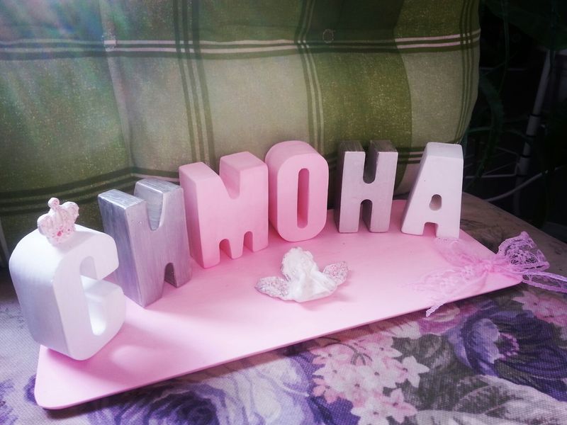 Имена и надписи от гипс