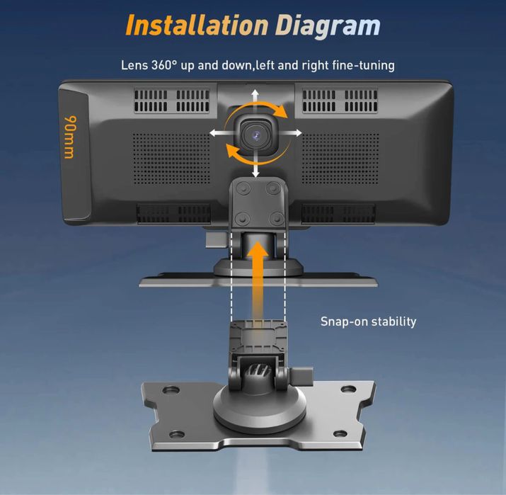 XGODY H26 10.26 инча автомобилен дисплей CarPlay Android Auto 1080P