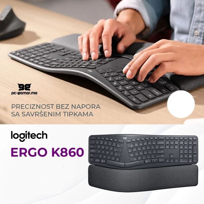 Русская Заводская Раскладка! Logitech K860 ERGO Клавиатура