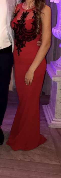 Rochie rosie lunga