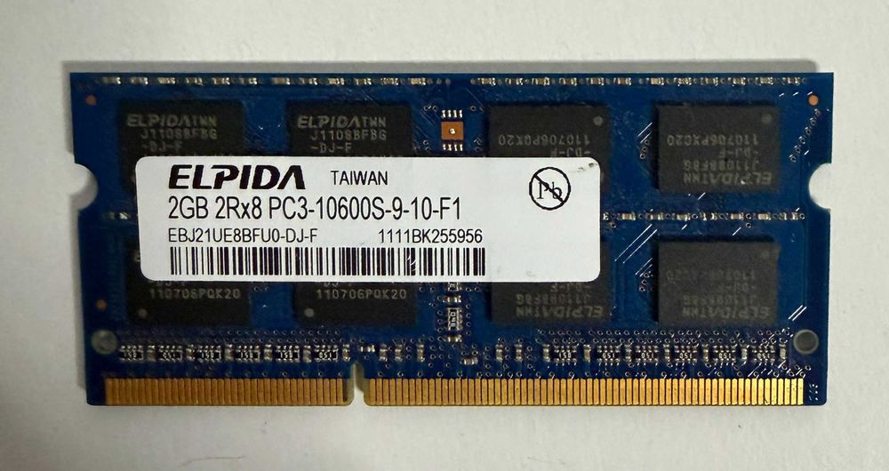 Memorie RAM Laptop Elpida 2GB DDR3 PC3-10600S