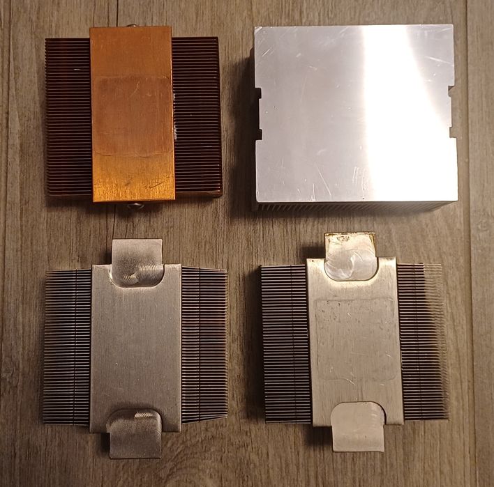 Lot radiator masiv aluminiu cupru inox pt placi baza pc