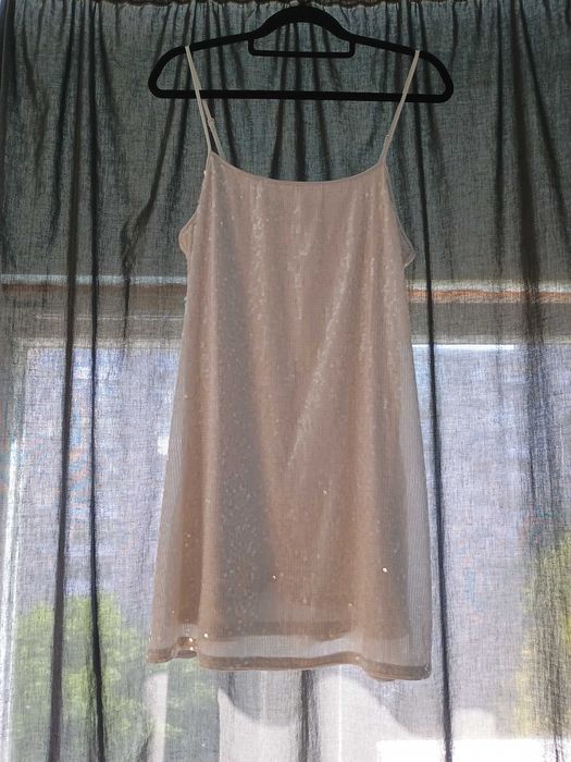 Rochie mini / tunica top cu paiete, de ocazie, marimea L H&M (42-46)