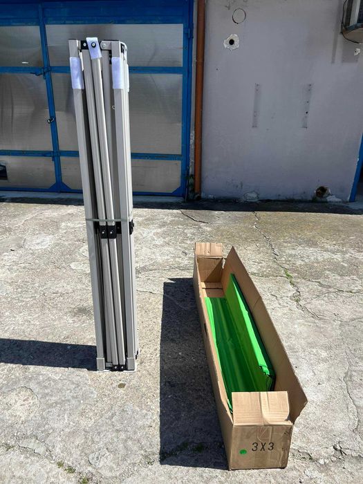 Шатра 3х3 ПОДСИЛЕНА БЯЛА конструкция-21кг.