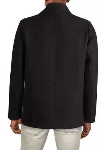 Palton casual jacheta L XL Kenneth Cole lana piept detasabil negru