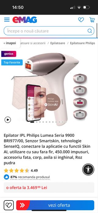 Philips lumea IPL 9900