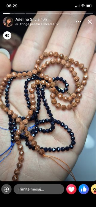 Martisoare cu bilute aur 14 k