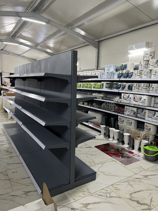 Rafturi metalice tip gondola de mijloc gri antracit 190cm inaltime