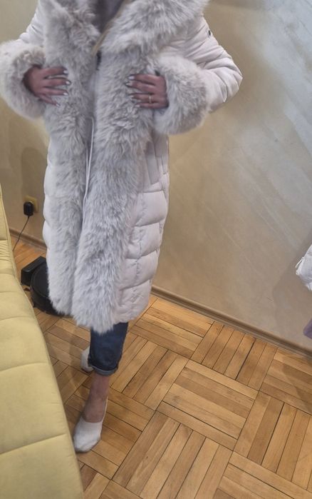 Зимно яке с пухена яка