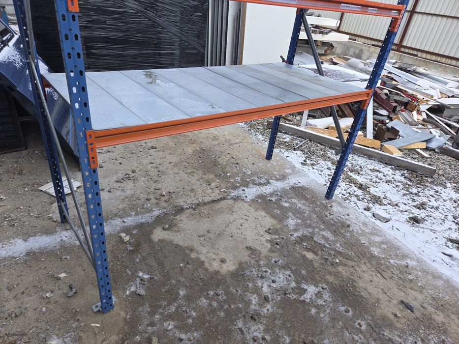 rafturi metalice,raft , rafturi depozitare,cu polite zincate,7 buc