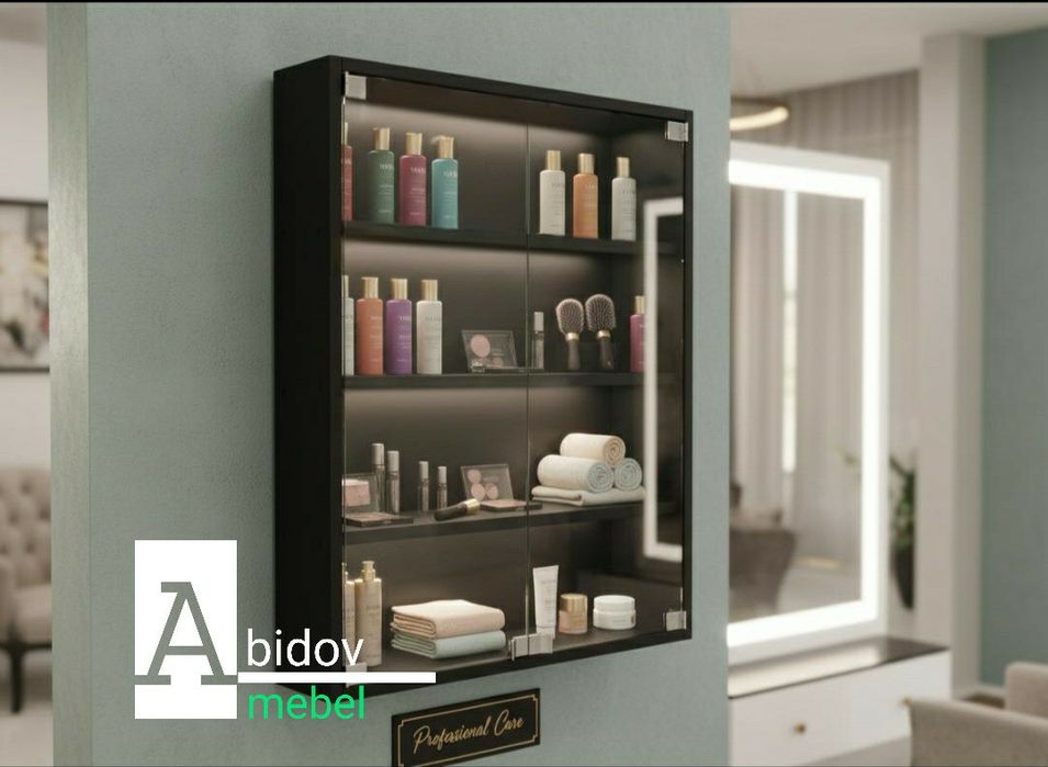 Настенная полка для салона красоты и маникюра от производителя.