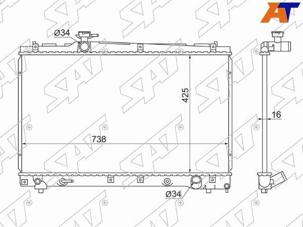 Радиатор Toyota Avensis verso