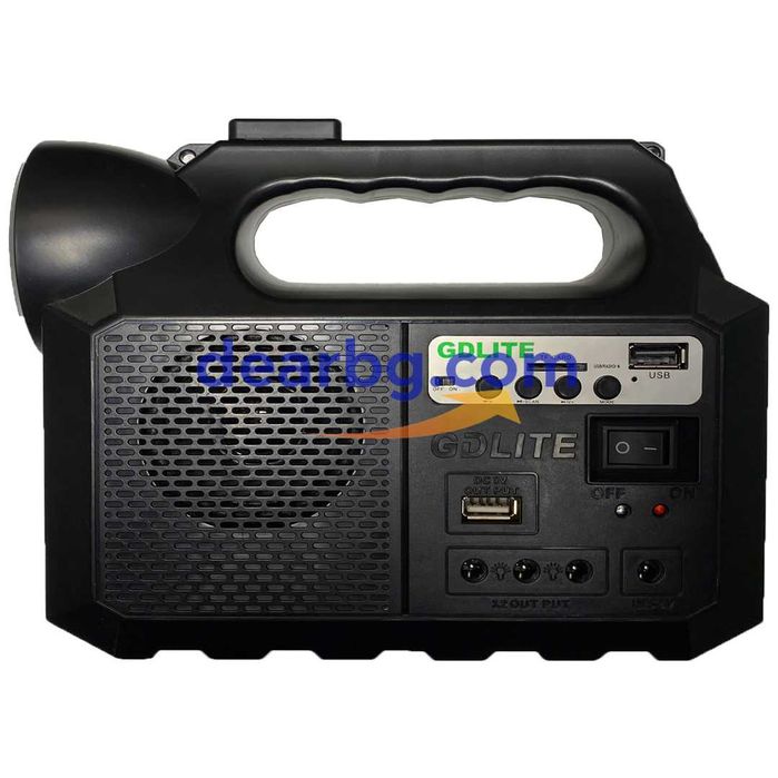 Мобилна Соларна Система с тонколона, радио и крушки GDLite-8017 Music