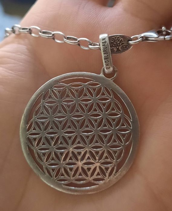 Lanț cu medalion(argint) Floarea vieții