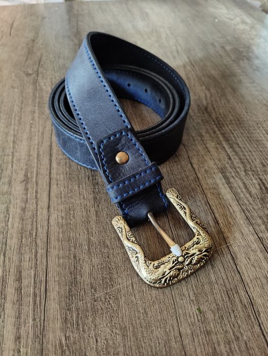 Ремень из кожи | подарок для мужчины | ручная работа