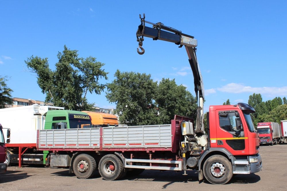 Servicii transport marfa camion cu macara+remorca ridicari/basculari/containere/materiale de constructii, macara 7 tone