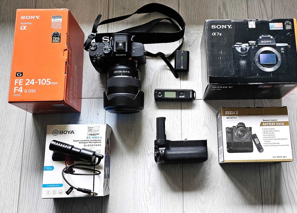 SONY A7 III + 24-105 G - Професионален фотоапарат с обектив като нов!