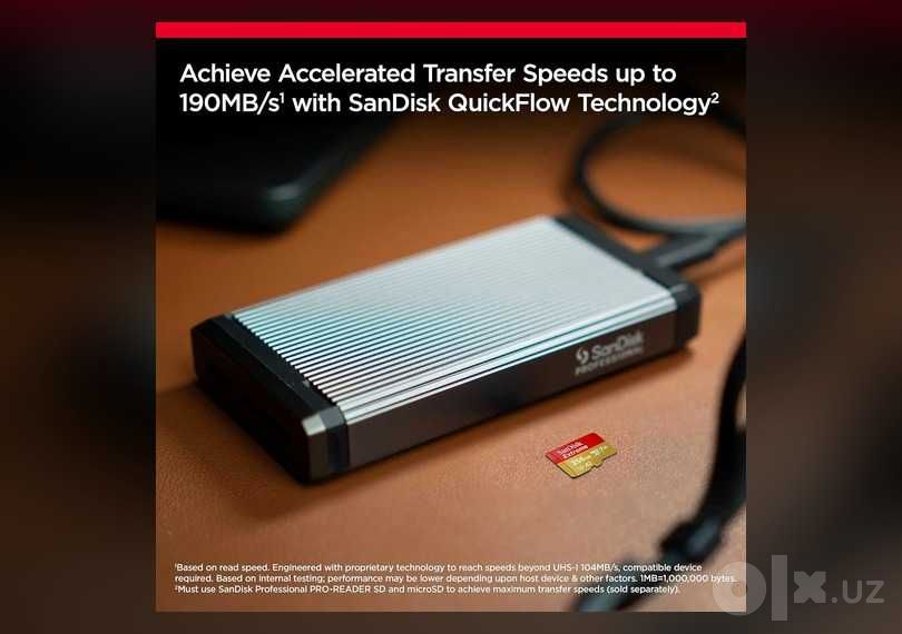 Карта памяти SanDisk Extreme 256 ГБ microSD U3 V30 A2
