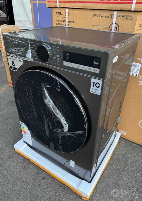 Стиральная машина TCL 8 кг WF8014S30BG Inverter Steam Wi-Fi
