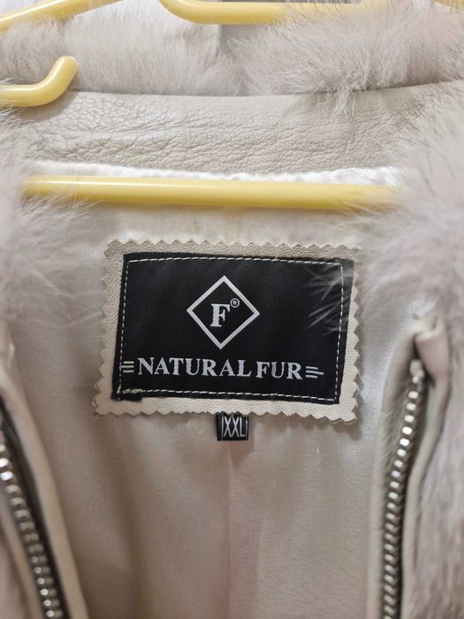 Haina din blana naturala de vulpe 2in1