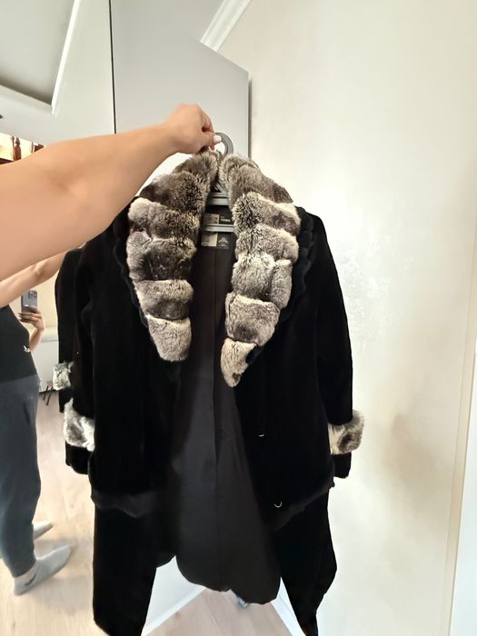 Шуба норка стриженная , шиншилла