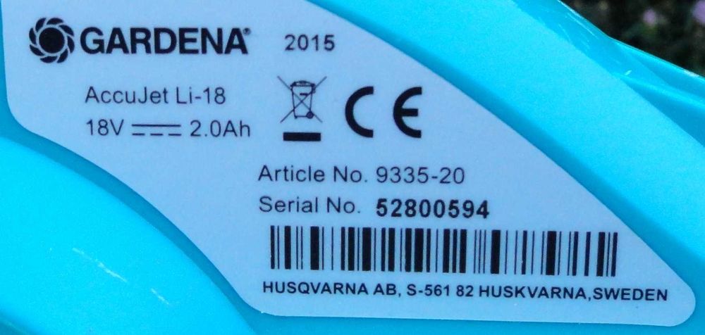 Suflanta cu acumulator Gardena AccuJet 18-Li