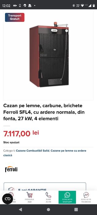 Centrală pe lemne Ferroli SFL