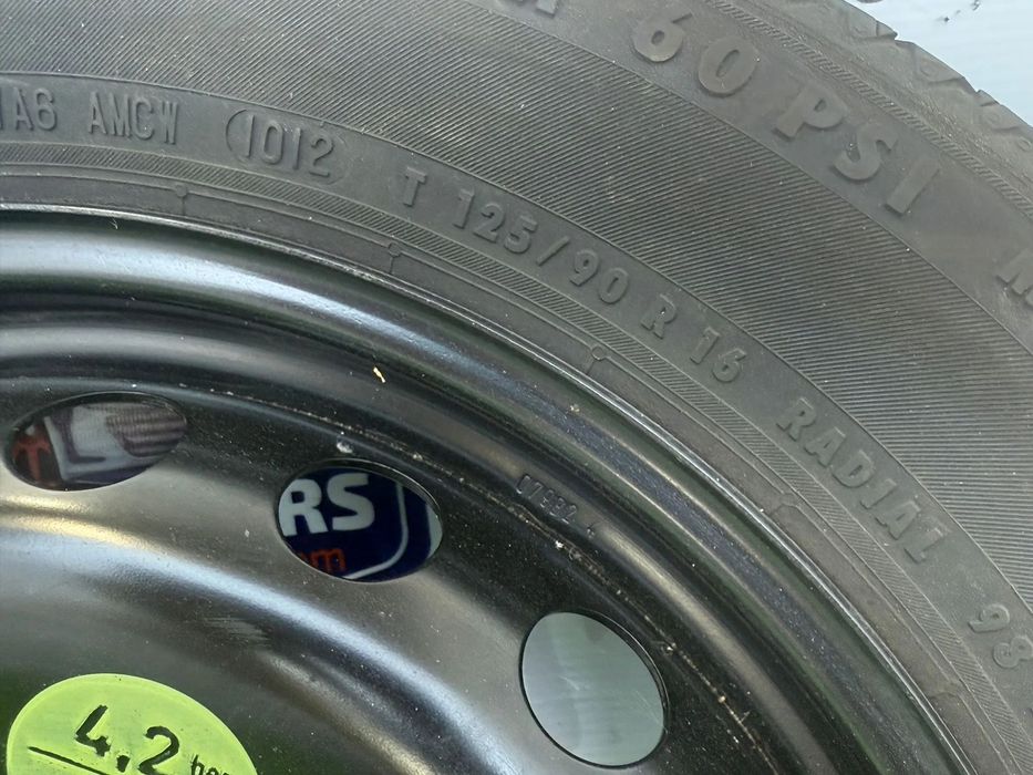 ROATĂ REZERVĂ 5*112  T 125/90 R 16 / DOT 1012 / MERCEDES BENZ C220 CDI 2011 2.1 DIESEL C-Class W204 SEDAN 2007-2015