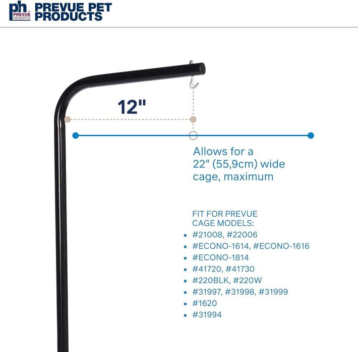 Suport colivie pasari 61 x 61 x 152 cm , negru