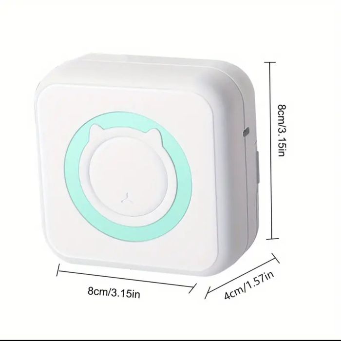 Мини джобен преносим термичен принтер за снимки/етикети + 6 ролки