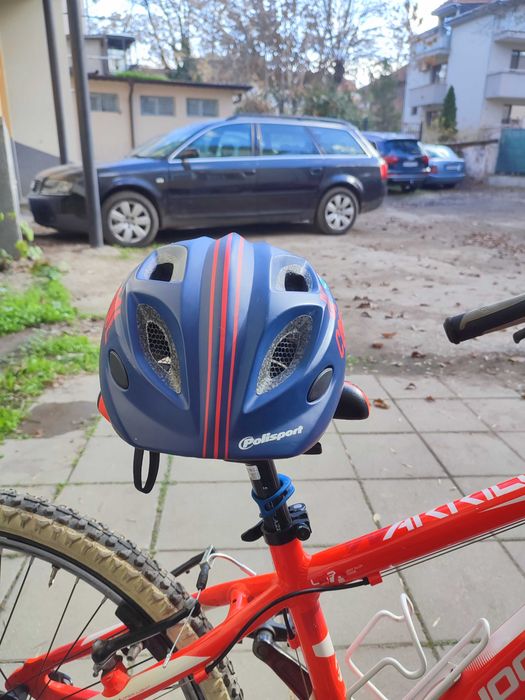 Колело Shockblaze red 24 и каска Polisport