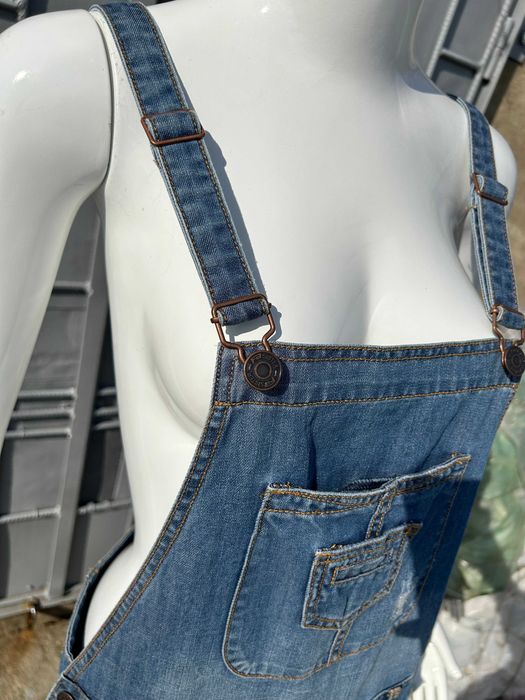 salopetă blugi cu pantaloni scurți culoare albastru, M, FB Sister