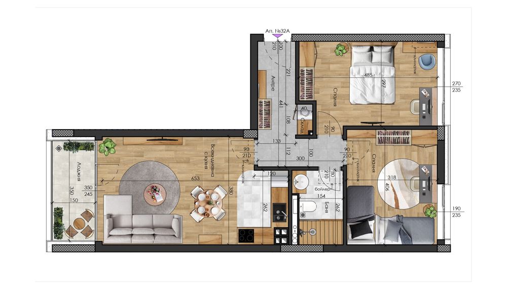 Без комисиона от КУПУВАЧА!  Ексклузивно! Тристаен апартамент за продаж