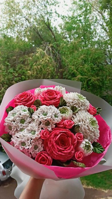 Букеты из зефира