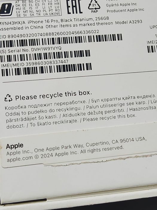 iPhone 16 Pro eac Original