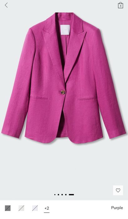 100% Ленен костюм MANGO