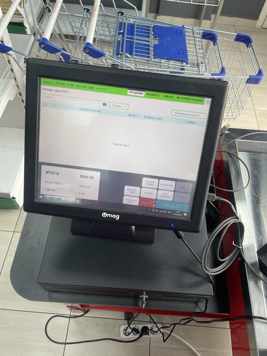 Принтер чеков 58мм Умаг Моноблок Сканер Старт тариф 6900
