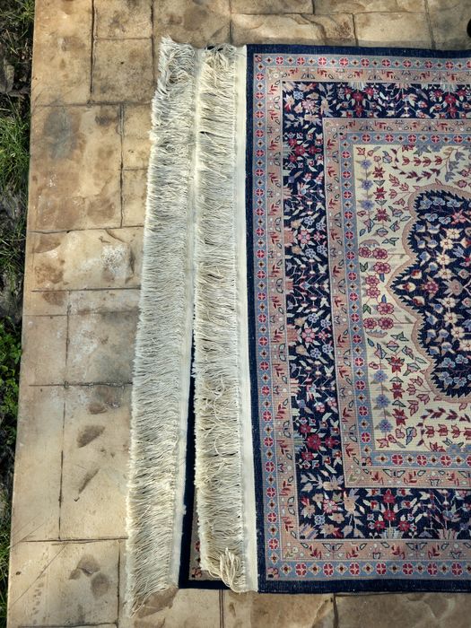 Covor persan stil Kirman țesut manual 197x140 cm – Lână pe bumbac