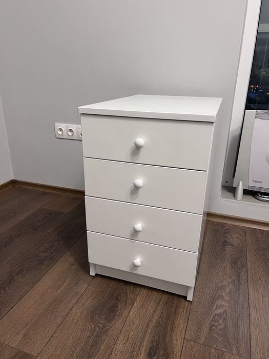 Бял контейнер ПДЧ 4 чекмеджета