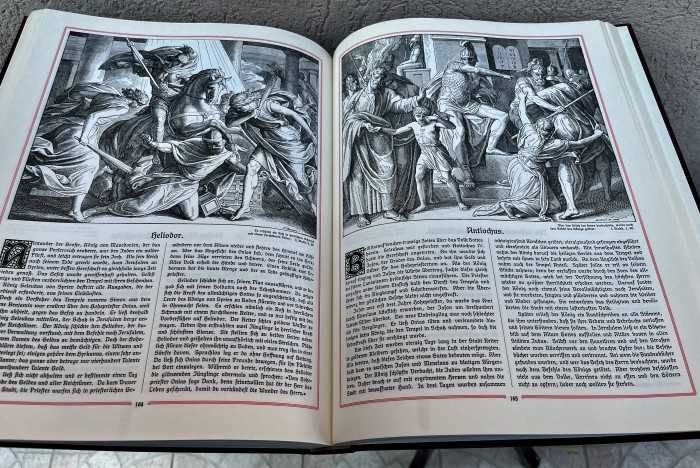 Deosebita Biblie catolica-coperta piele-litere aur coloidal-Austria