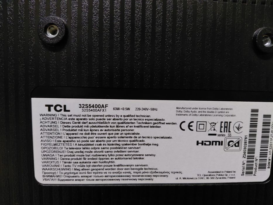 Части tcl 32 инча смарт