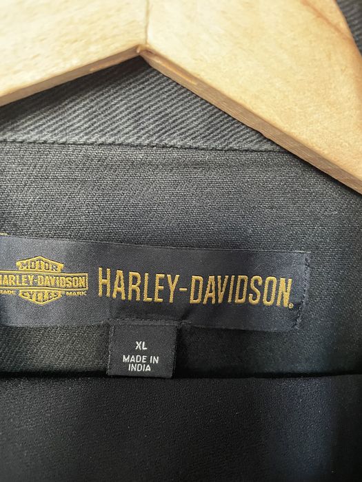 Harley Davidson - дънково яке, кожени ръкави