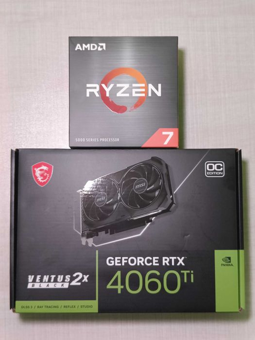 RTX 4060 Ti 16GB VRAM / Ryzen 7 5800X / 64GB DDR4 / 1TB NVMe - Компютър за Видео монтаж