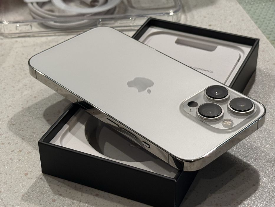 iPhone 13 Pro 128GB Silver – Като НОВ, 100% Батерия